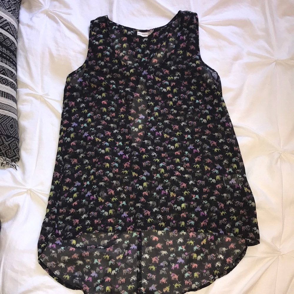 Elephant print tank top